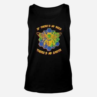 If Theres No Bees Theres No Earth Beekeeper Earth Day Unisex Tank Top - Thegiftio UK