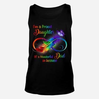 I'm A Proud Daughter Of A Wonderful Dad In Heaven Family Unisex Tank Top | Crazezy UK