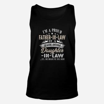 Im A Proud Father In Law Of A Freaking Awesome Daughter Unisex Tank Top | Crazezy DE