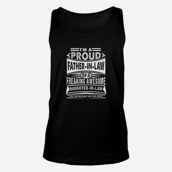 Im A Proud Father In Law Of A Freaking Awesome Unisex Tank Top | Crazezy CA