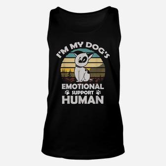 I'm My Dog's Emotional Support Human Retro Vintage Gift Unisex Tank Top | Crazezy