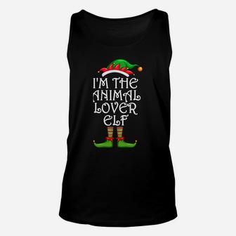 I'm The Animal Lover Elf Matching Family Group Christmas Unisex Tank Top | Crazezy