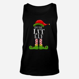I'm The Lit Elf Group Matching Family Christmas Pyjamas Unisex Tank Top | Crazezy