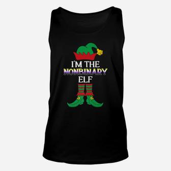 I'm The Nonbinary Elf Funny Xmas Gift Family Group Lgbtq Unisex Tank Top | Crazezy UK