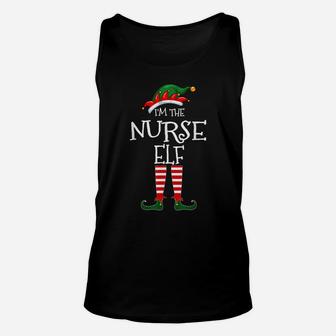 I'm The Nurse Elf Matching Funny Family Elf Christmas Gifts Unisex Tank Top | Crazezy