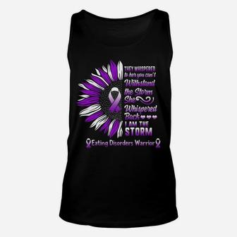I'm The Storm Eating Disorder Recovery Warrior Purple Ribbon Sweatshirt Unisex Tank Top | Crazezy