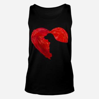 In My Heart Valentine's Day Silhouette Welsh Springer Spaniel Unisex Tank Top - Monsterry CA