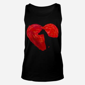 In My Heart Valentine's Day Silhouette Whippet Unisex Tank Top - Monsterry UK