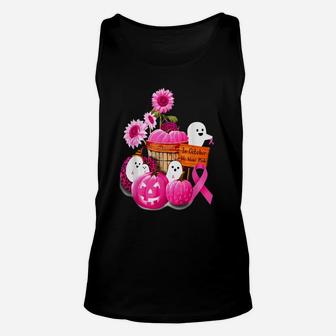 In October We Wear Pink Pumpkin, Ghost And Flower Unisex Tank Top | Crazezy CA