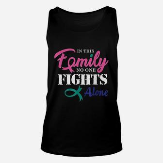 In This Family No One Fight Alone Unisex Tank Top | Crazezy