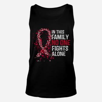 In This Family No One Fights Alone Stroke Awareness Survivor Unisex Tank Top | Crazezy