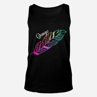 Indigenous Feather Tee Native American Osage Tribe Unisex Tank Top | Crazezy UK