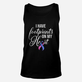 Infant Loss Footprint Mom Dad Pregnancy Baby Miscarriage Unisex Tank Top | Crazezy