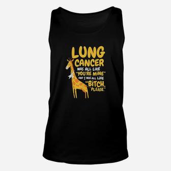 Inspirational Canker Survivor Funny Quote Giraffe Gift Unisex Tank Top | Crazezy