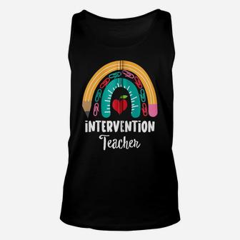 Intervention Teacher, Funny Boho Rainbow For Teachers Zip Hoodie Unisex Tank Top | Crazezy