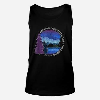 Into The Forest I Go Nature Hiking Camping Gift Outdoors Unisex Tank Top | Crazezy AU