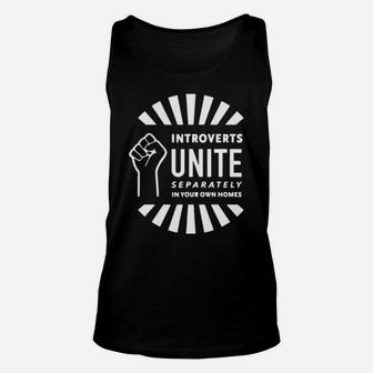 Introvert's Unite Simple Art Unisex Tank Top - Monsterry DE