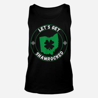 Irish American Ohio Map St Patricks Day Costume Unisex Tank Top - Monsterry