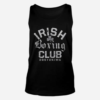 Irish Boxing Club Boston Shamrock Distressed Gift Unisex Tank Top - Thegiftio