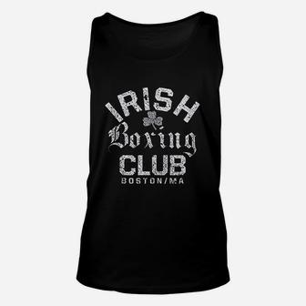 Irish Boxing Club Boston Shamrock Distressed Gift Unisex Tank Top - Thegiftio
