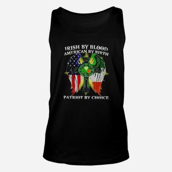 Irish By Blood American By Birth Patriot By Choice St Patrick's Day Unisex Tank Top - Monsterry