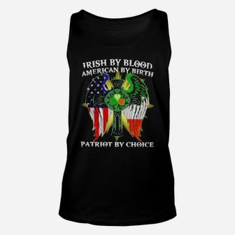 Irish By Blood American By Birth Patriot By Choice St Patrick's Day Unisex Tank Top - Monsterry