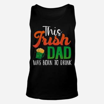 Irish Dad St Patricks Day Drinking For Father Unisex Tank Top - Monsterry