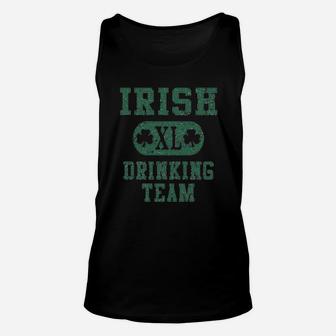 Irish Drinking Team Baseball St Patricks Day Raglan Unisex Tank Top | Crazezy