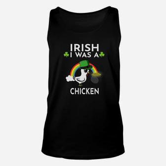 Irish I Was A Chicken Leprechaun St Patricks Day Unisex Tank Top - Thegiftio UK