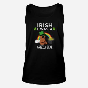 Irish I Was A Grizzly Bear Leprechaun St Patricks Day Unisex Tank Top - Thegiftio UK