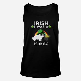 Irish I Was A Polar Bear Leprechaun St Patricks Day Unisex Tank Top - Thegiftio UK