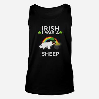 Irish I Was A Sheep Leprechaun St Patricks Day Unisex Tank Top - Thegiftio UK
