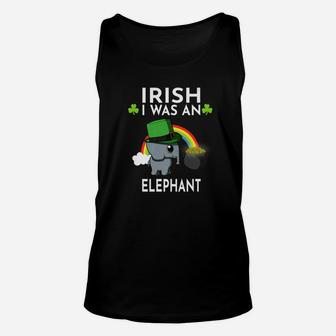 Irish I Was An Elephant Leprechaun St Patricks Day Unisex Tank Top - Thegiftio UK