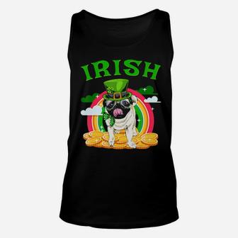 Irish Pug Funny St Patricks Day Leprechaun Dog Unisex Tank Top - Monsterry AU