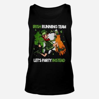 Irish Running Team Let's Party Instead Patrick's Day Unisex Tank Top - Monsterry