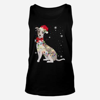 Italian Greyhound Dog Christmas Light Xmas Mom Dad Gifts Sweatshirt Unisex Tank Top | Crazezy