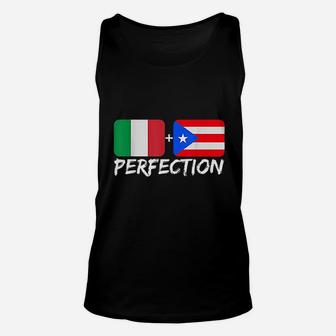 Italian Plus Puerto Rican Perfection Heritage Gift Unisex Tank Top | Crazezy CA