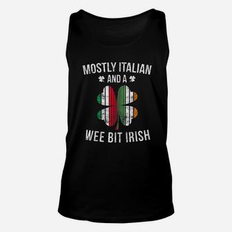 Italian Wee Bit Irish Unisex Tank Top - Thegiftio