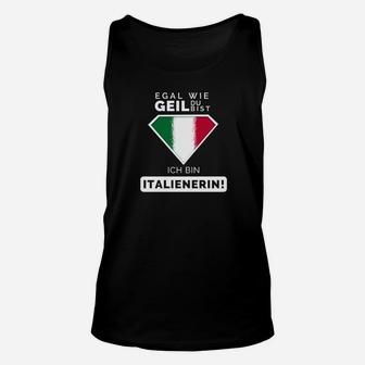 Italienerin Stolz Damen Unisex TankTop, Italien Motiv Tee - Seseable