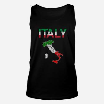 Italy Flag Vintage Italian Unisex Tank Top | Crazezy
