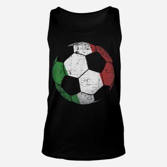 Italy Soccer Ball Flag Jersey Shirt - Italian Football Gift Unisex Tank Top | Crazezy
