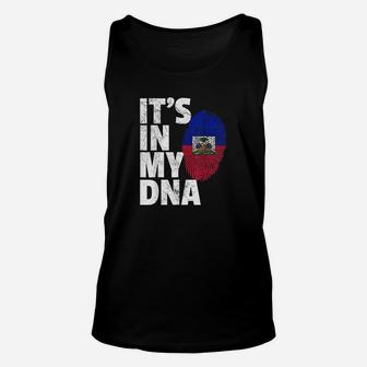Its In My Dna Haiti Haitian Flag Pride Country Gift Unisex Tank Top | Crazezy