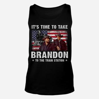 Its Time To Take Brandon To The Train Station Retro Vintage Unisex Tank Top | Crazezy