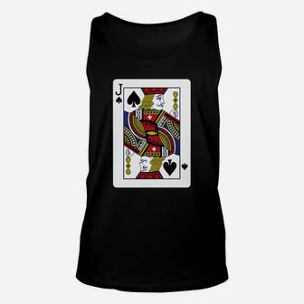 Jack Of Spades Playing Card T-shirt Unisex Tank Top - Thegiftio UK