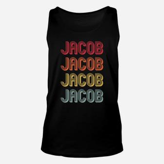 Jacob Gift Name Personalized Funny Retro Vintage Birthday Unisex Tank Top | Crazezy