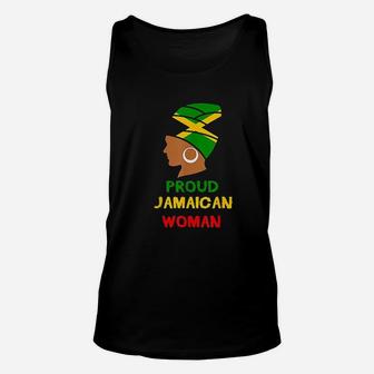 Jamaican Woman Flag Black Unisex Tank Top | Crazezy UK
