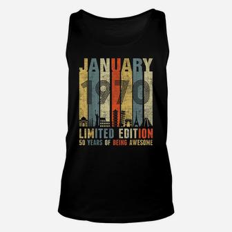 January 1970 Vintage Funny 50Th Birthday Gift Unisex Tank Top | Crazezy