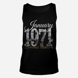 January 1971 Tee - 50 Year Old Shirt 1971 50Th Birthday Gift Unisex Tank Top | Crazezy DE