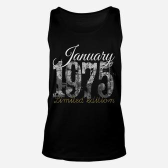 January 1975 Tee - 45 Year Old Shirt 1975 45Th Birthday Gift Unisex Tank Top | Crazezy
