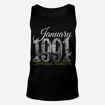 January 1991 Tee - 30 Year Old Shirt 1990 30Th Birthday Gift Unisex Tank Top | Crazezy AU